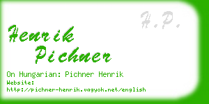 henrik pichner business card